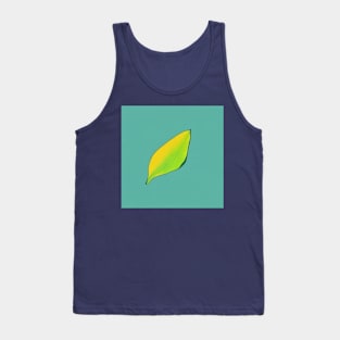 green leave minimalist Tank Top